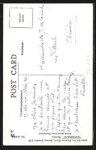 Künstler-AK Arthur Butcher: Mädchen mit Kopfhörern, Neujahrsgruss