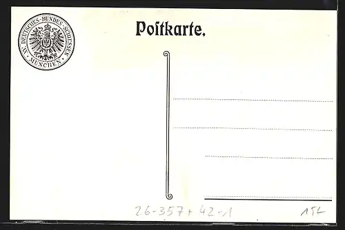 Künstler-AK München, XV. Deutsches Bundesschiessen 1906, Hauptportal zum Festplatz