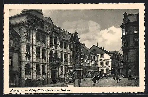 AK Pirmasens, Platz mit Rathaus