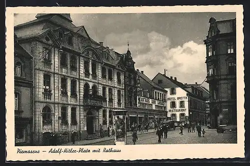 AK Pirmasens, Platz mit Rathaus