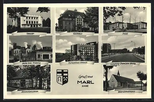 AK Marl, Theater, Rathaus, Insel, Paracelsus Klinik, Feierabendhaus