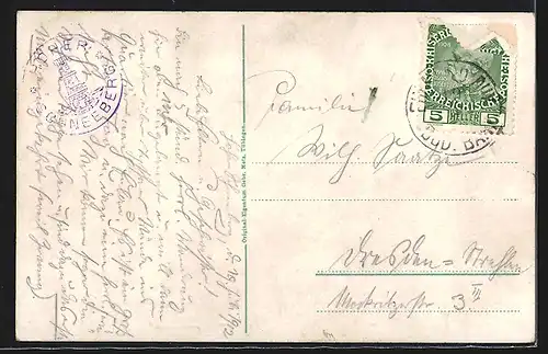 AK Hoher Schneeberg, Gasthaus mit Aussichtsturm