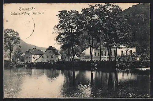 AK Tharandt, Schlossteich und Stadtbad