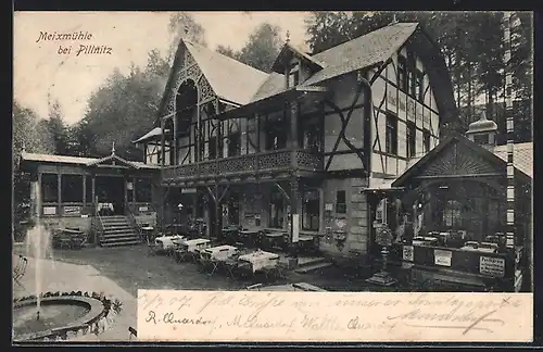 AK Dresden-Pillnitz, Gasthaus zur Meixmühle inkl. Postkartenverkauf