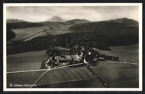 AK St. Johann, Gesamtansicht, Fliegeraufnahme