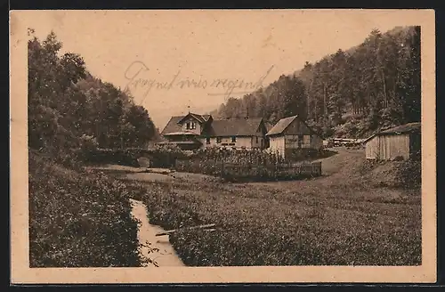 AK Holzbachtal, Gasthaus und Pension Zum grünen Wald, Inh. P. Rothenberger