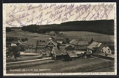 AK Eisenbach /bad. Schwarzwald, Ortsansicht aus der Vogelschau