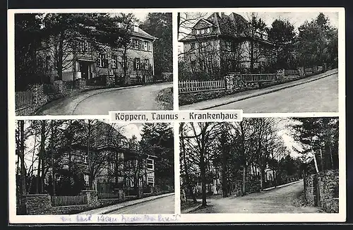 AK Köppern / Taunus, verschiedene Ansichten des Krankenhauses