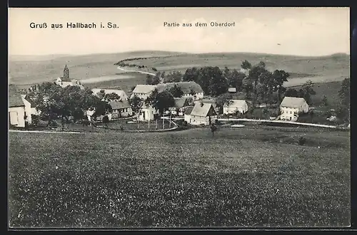 AK Hallbach, Partie aus dem Oberdorf