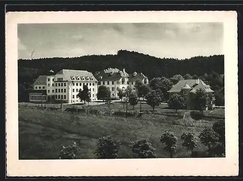 AK Bad Dürrheim, Kindersolbad mit angrenzendem Wald