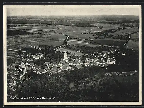 AK Alfdorf, Ortsansicht vom Flugzeug aus