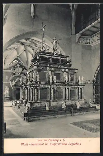 AK Freiberg, Dom, Moritz-Monument im kurfürstlichen Begräbnis