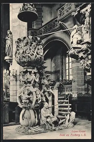 AK Freiberg, Tulpen-Kanzel im Dom