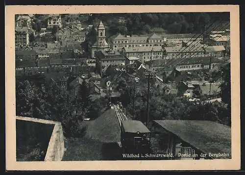 AK Wildbad /Schwarzw., Partie an der Bergbahn