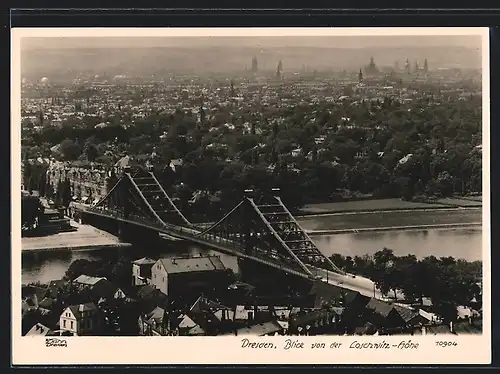 AK Dresden, Blick von der Loschwitz-Höhe