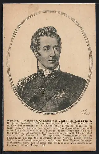 AK Waterloo, Wellington, Commander in Chief of the Allied Forces