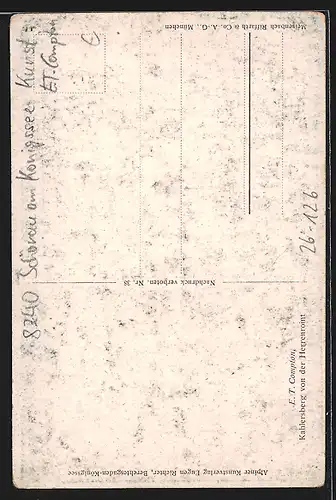 Künstler-AK Edward Theodore Compton: Kahlersberg, Blick von der Herrenroint zum Berg