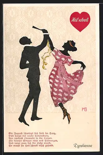 Künstler-AK Marte Graf: Tyrolienne, Paar beim Tanzen