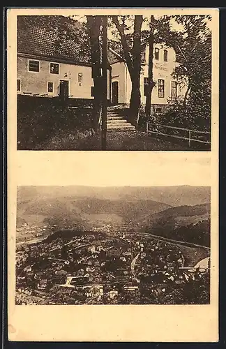 AK Remelshagen / Werdohl i. Westf., Totalansicht aus der Vogelschau, Gaststätte Remelshagen