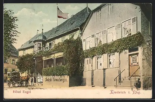 AK Kiedrich i. Rhg., Hotel Engel und Kutsche