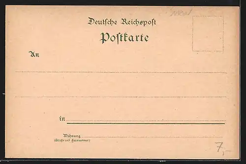 Lithographie Siegen, Post, Kaiser Wilhelm-Denkmal, Ortspanorama