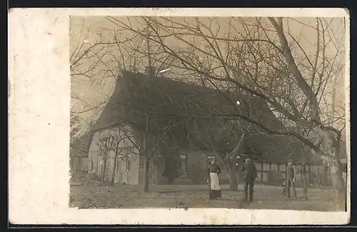 Foto-AK Staffhorst, Gehöft Familie Buchholz 1914