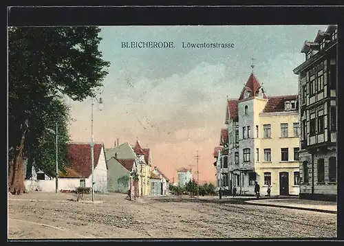AK Bleicherode, Löwentorstrasse mit Passsanten