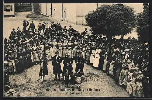 AK Heideck, Original-Volkstrachtenfest 1913