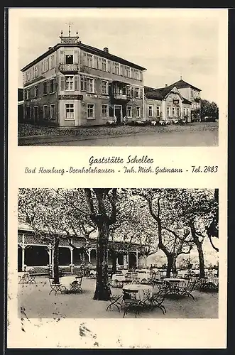 AK Bad Homburg-Dornholzhausen, Gaststätte und Hotel Scheller