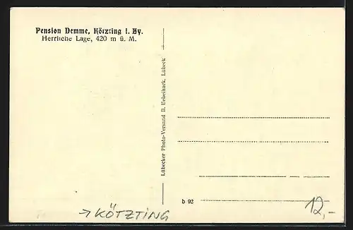 AK Kötzting i. By., An der Pension Demme