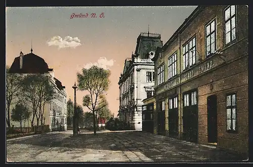 AK Gmünd, Partie mit Amtshaus der Stadt Gmünd