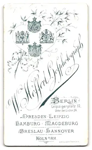 Fotografie W. Höffert, Berlin, Portrait Franz von Liszt, Abgeordneter im Reichstag, Cousin von Franz Liszt