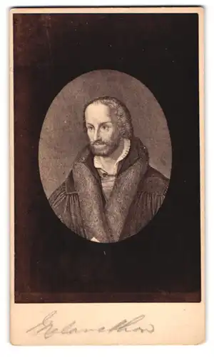 Fotografie unbekannter Fotograf und Ort, Portrait Philipp Melanchthon, Theologe und Autor der Wittenberger Reformation