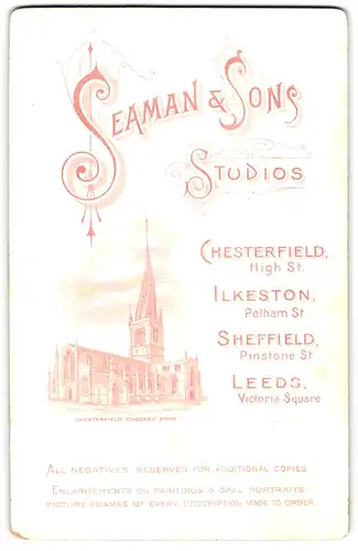 Fotografie Seaman & Sons, Chesterfield, Ansicht Chesterfield, All Saints Kirche mit verdrehtem Dach, Crooked Spire