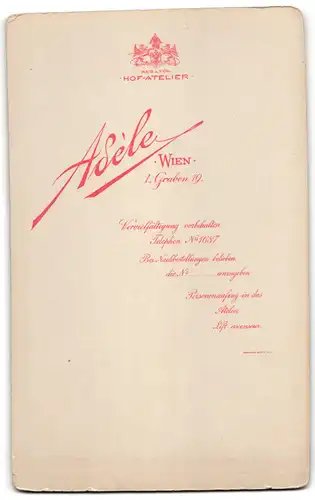 Fotografie Adele, Wien, Portrait Jansenowitsch, wirklicher Geheimrat seiner Majestät, mit Autograph, 1902