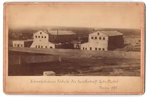 Fotografie W. Koehne & Co., Ansicht Baku, Schwefelsäure Fabrik der Gesellschaft Gebr. Nobel Branobel Naphta, 1882
