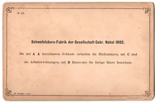 Fotografie W. Koehne & Co., Ansicht Baku, Schwefelsäure Fabrik der Gesellschaft Gebr. Nobel Branobel Naphta, 1882