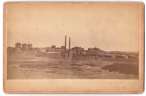 Fotografie W. Koehne & Co., Ansicht Baku, Petroleum Werke Gesellschaft Gebr. Noble Branobel mit Reinigunsabtl., 1883
