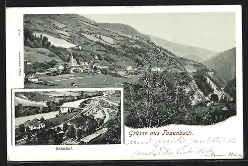 AK Taxenbach, Bahnhof und Panorama