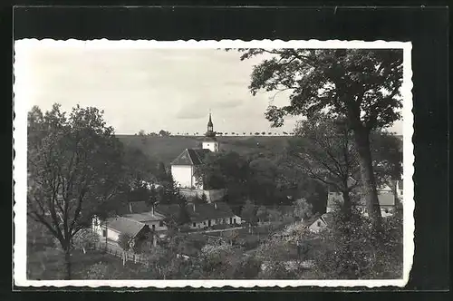 AK Klobouk u Brna, Blick auf die Kirche