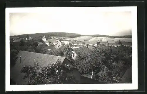 AK Rychtarov, Panorama mit Kirche