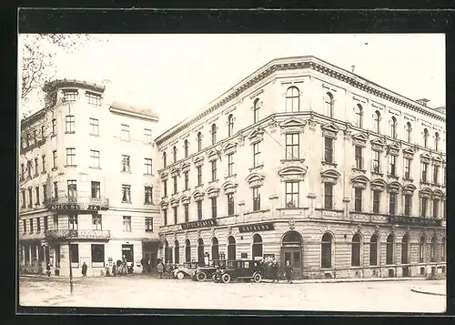 AK Brünn / Brno, Hotel Slavia und Restaurant Anglo-American Club