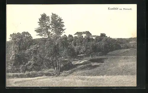 AK Kunstát, Blick zum Schloss