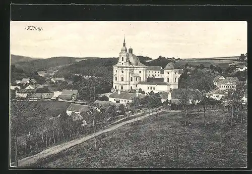 AK Krtiny, Blick zur Kirche