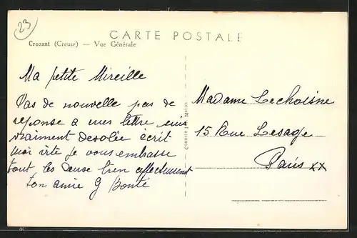 AK Crozant, Vue Générale