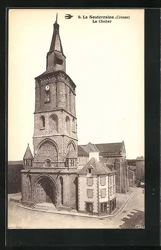 AK La Souterraine, Le Clocher, Kirche