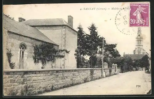 AK Sannat, Mairie et Avanue, Strassenpartie