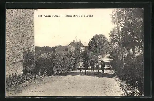 AK Auges, Écoles et Route de Gouzon