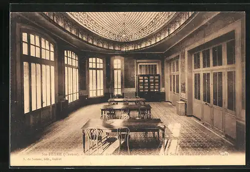 AK Sainte-Feyre, Sanatorium des Instituteurs et Institutrices, La Salle de Réunion des Institutrices