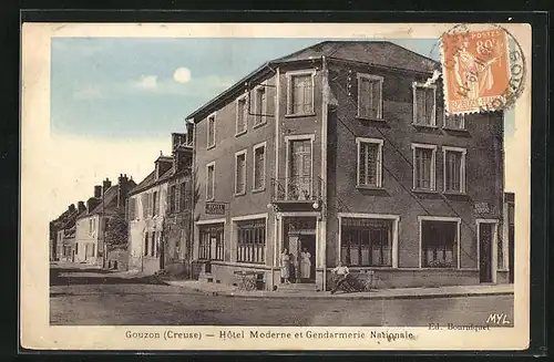 AK Gouzon, Hotel Moderne et Gendarmerie Nationale